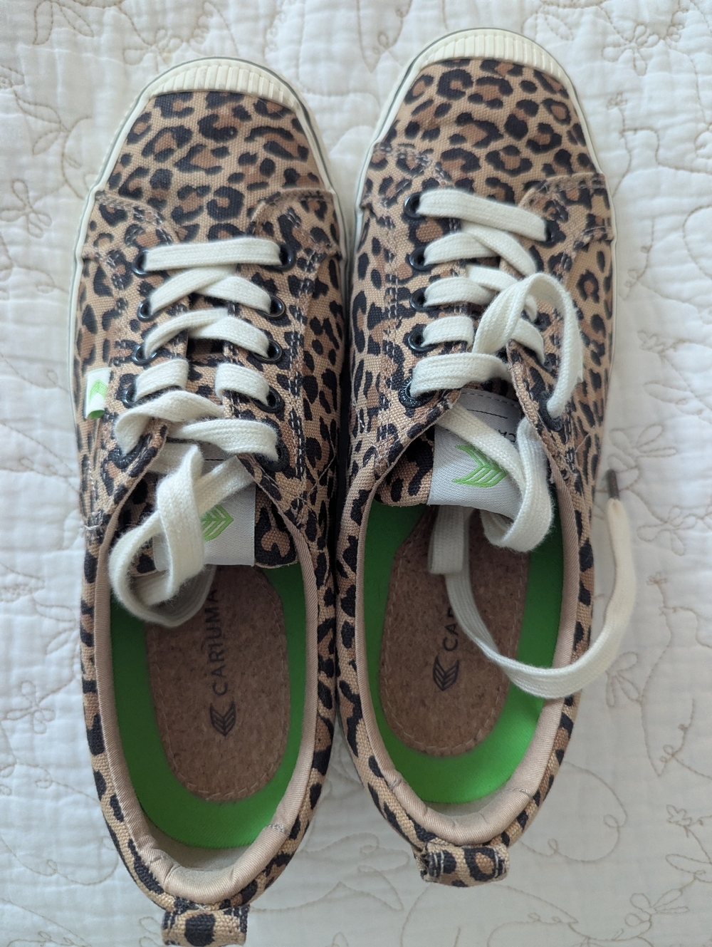 Cariuma Leopard-Print Canvas Sneakers - Brown/Black